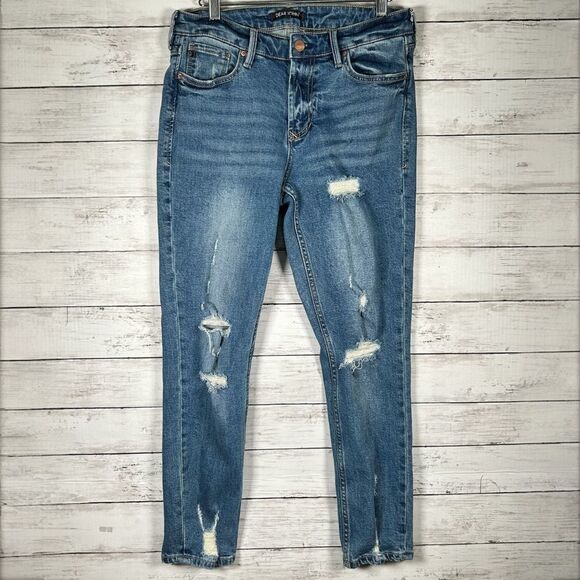 Dear John Aiden Slim Straight Mid Rise Jean Distressed Ankle Sacramento 27 - Picture 1 of 8